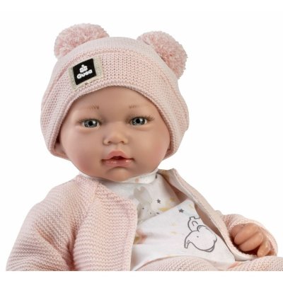 Guca Realistická panenka miminko s měkkým látkovým tělem 36 cm - Newborn - obrázek