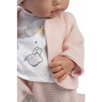 Guca Realistická panenka miminko s měkkým látkovým tělem 36 cm - Newborn - obrázek