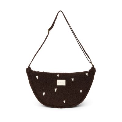 Studio Noos Crossbody ledvinka Teddy - Chocolate Hearts