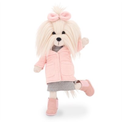 Orange Toys Lucky Doggy Plyšový pejsek Maltézská fenka - Mimi Winter Fashion - obrázek