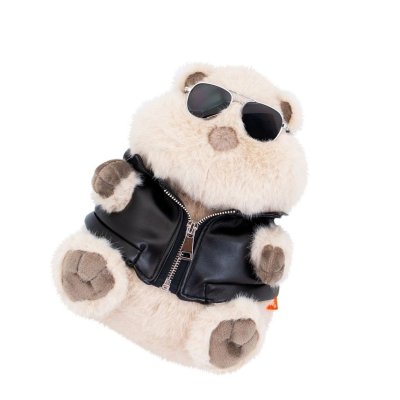 Orange Toys Plyšový křeček v brýlích a kožené bundě 32 cm - obrázek