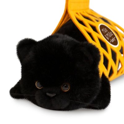 Orange Toys Milo&Millie Plyšové koťátko s taškou 35 cm - Black - obrázek