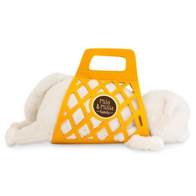 Orange Toys Milo&Millie Plyšové koťátko s taškou 56 cm - White - obrázek