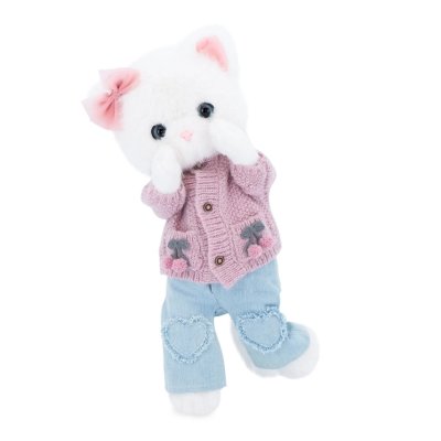 Orange Toys Lucky Kitty Plyšová kočička - Sophie Knitted Cherries - obrázek