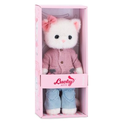 Orange Toys Lucky Kitty Plyšová kočička - Sophie Knitted Cherries - obrázek