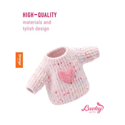 Orange Toys Set oblečení pro kočičku Lucky Kitty - Pink Heart - obrázek