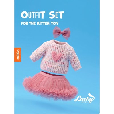 Orange Toys Set oblečení pro kočičku Lucky Kitty - Pink Heart - obrázek