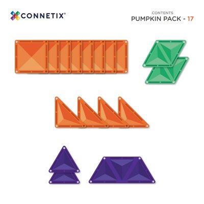 Connetix Magnetická Stavebnice - Halloween Pumpkin Pack, 17 ks - obrázek