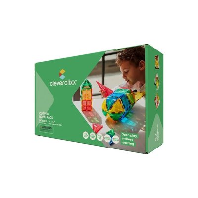 Cleverclixx Magnetická stavebnice Intense Curved Dome Pack, 47 ks