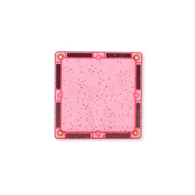 Cleverclixx Magnetická stavebnice Transparent Glitter Tiles Pack - Růžová, 16 ks - obrázek