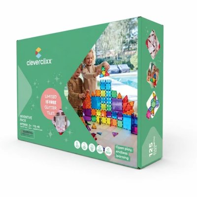 Cleverclixx Magnetická stavebnice Intense Inventive Pack, 110 ks + 15 ks Zdarma