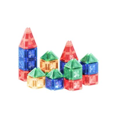 Cleverclixx Magnetická stavebnice Intense Mini Tiles Pack, 28 ks - obrázek