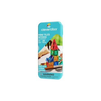 Cleverclixx Magnetická stavebnice Intense Mini Tiles Pack, 28 ks