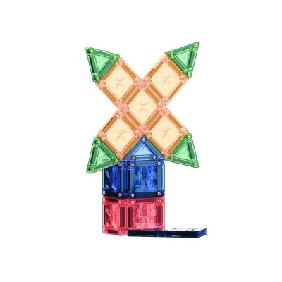 Cleverclixx Magnetická stavebnice Pastel Mini Tiles Pack, 28 ks - obrázek