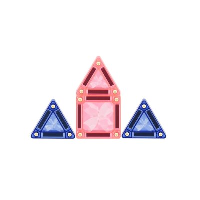 Cleverclixx Magnetická stavebnice Pastel Mini Tiles Pack, 28 ks - obrázek