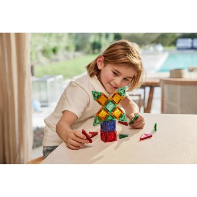 Cleverclixx Magnetická stavebnice Pastel Mini Tiles Pack, 28 ks - obrázek