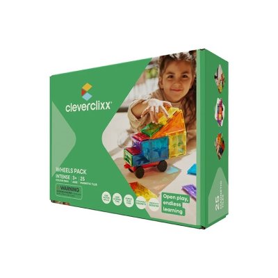 Cleverclixx Magnetická stavebnice Intense Wheels Pack, 25 ks