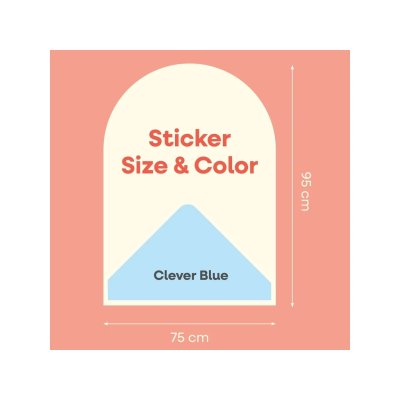 Cleverclixx Magnetická nástěnná fólie 95 x 75 cm - Clever Blue - obrázek