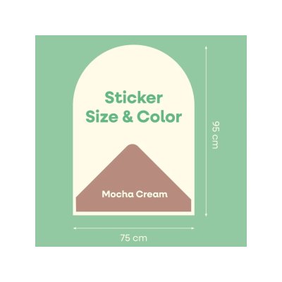Cleverclixx Magnetická nástěnná fólie 95 x 75 cm - Mocha Cream - obrázek