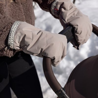 Voksi Rukavice na kočárek Snow Limited - Clay - obrázek