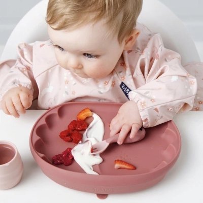 Bibado Learning Curve™ Silikonový talíř s přísavkou - Blush