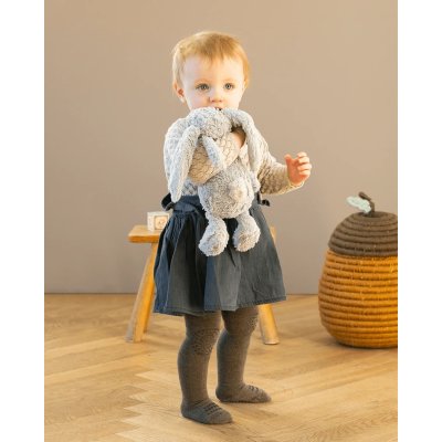 GoBabyGo Protiskluzové punčochy Merino - Light Brown Melange, vel. 6 - 12 měsíců - obrázek
