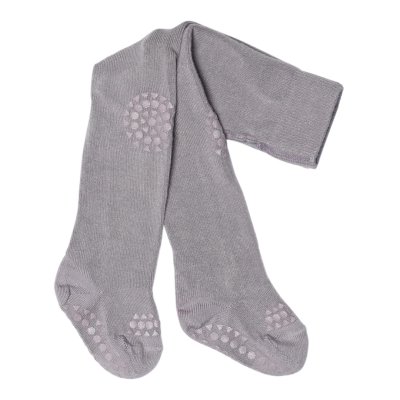 GoBabyGo Protiskluzové punčochy Bamboo - Lavender Grey, vel. 6 - 12 měsíců