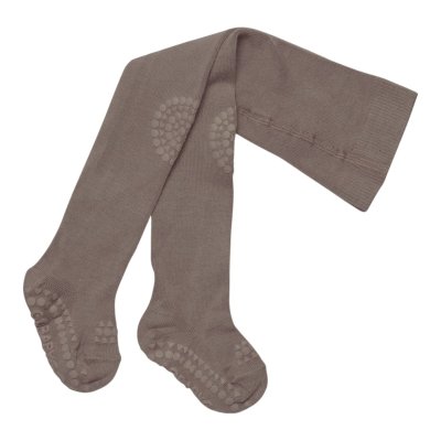GoBabyGo Protiskluzové punčochy Bamboo - Light Brown Melange, vel. 12 - 18 měsíců