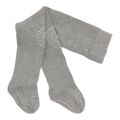 GoBabyGo Protiskluzové punčochy Bamboo - Grey Melange, vel. 6 - 12 měsíců