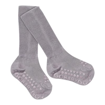 GoBabyGo Protiskluzové ponožky Bamboo - Lavender Grey, vel. 1 - 2 roky