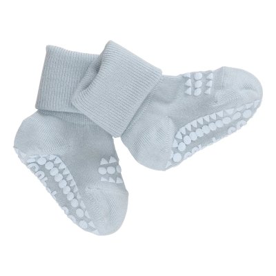 GoBabyGo Protiskluzové ponožky Bamboo - Sky Blue, vel. 6 - 12 měsíců - obrázek