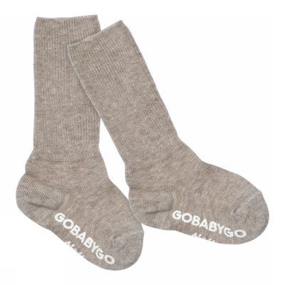 GoBabyGo Protiskluzové ponožky - Sand, vel. 6 - 12 měsíců