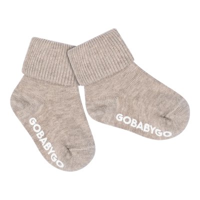 GoBabyGo Protiskluzové ponožky - Sand, vel. 1 - 2 roky - obrázek