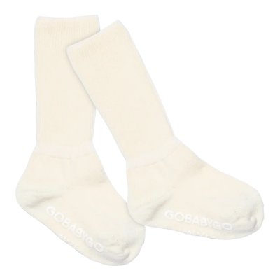 GoBabyGo Protiskluzové ponožky - Off-White, vel. 6 - 12 měsíců