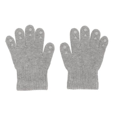 GoBabyGo Protiskluzové rukavičky - Grey Melange, vel. 2 - 3 roky - obrázek