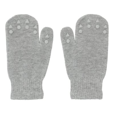 GoBabyGo Protiskluzové palčáky - Grey Melange, vel. 0 - 3 roky - obrázek