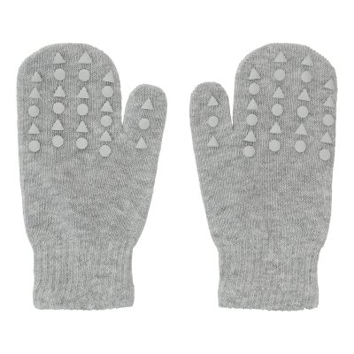GoBabyGo Protiskluzové palčáky - Grey Melange, vel. 0 - 3 roky