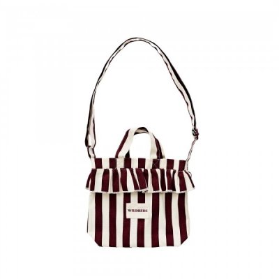 Wildride Taška mini přes rameno - Bordeaux Stripe