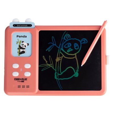 FreeOn Free2Play Interaktivní LCD tabulka 2v1 pro výuku angličtiny Kiddigit - Pink - obrázek