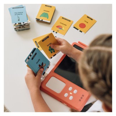 FreeOn Free2Play Interaktivní LCD tabulka 2v1 pro výuku angličtiny Kiddigit - Pink - obrázek