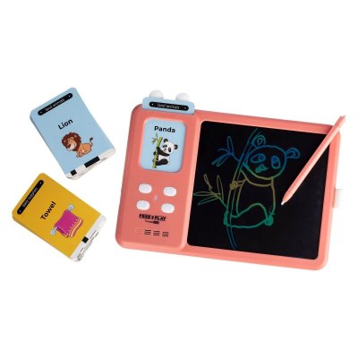 FreeOn Free2Play Interaktivní LCD tabulka 2v1 pro výuku angličtiny Kiddigit - Pink