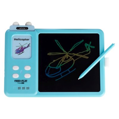 FreeOn Free2Play Interaktivní LCD tabulka 2v1 pro výuku angličtiny Kiddigit - Blue - obrázek