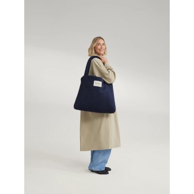 Studio Noos Taška Mom Bag Flannel Chalkstripe - Dark Blue - obrázek
