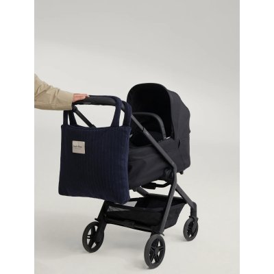 Studio Noos Taška Mom Bag Flannel Chalkstripe - Dark Blue - obrázek