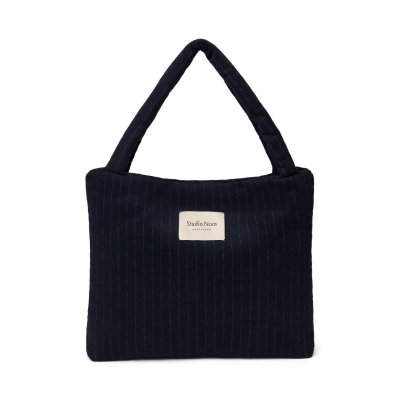Studio Noos Taška Mom Bag Flannel Chalkstripe - Dark Blue