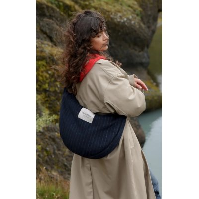 Studio Noos Crossbody taška Flannel Chalkstripe - Dark Blue - obrázek