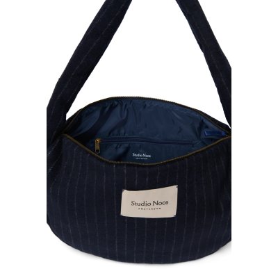 Studio Noos Crossbody taška Flannel Chalkstripe - Dark Blue - obrázek
