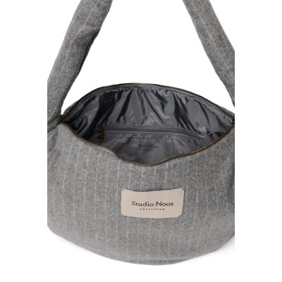 Studio Noos Crossbody taška Flannel Chalkstripe - Light Grey - obrázek