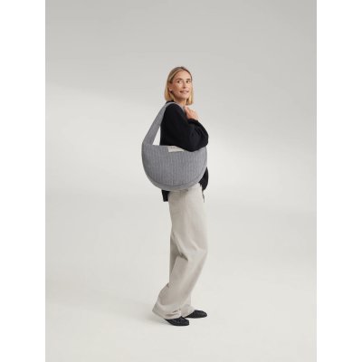Studio Noos Crossbody taška Flannel Chalkstripe - Light Grey - obrázek