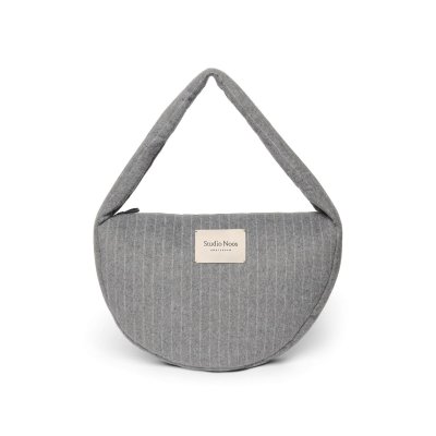 Studio Noos Crossbody taška Flannel Chalkstripe - Light Grey